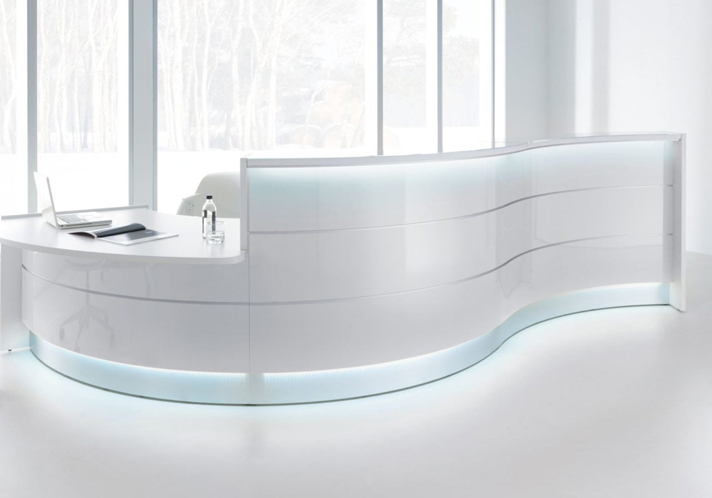 VALDE Modular Reception Unit, straight or curved, with LED illumination 2 VALDE Modular Reception Unit, straight or curved, with LED illumination - Image 2