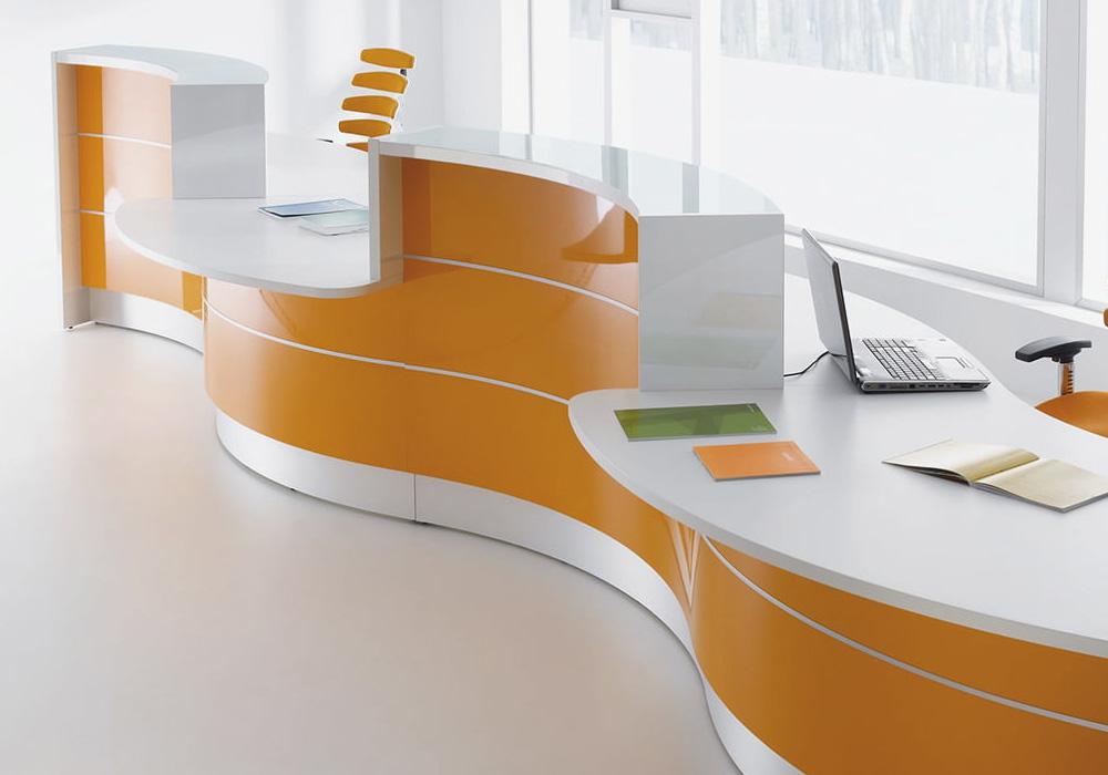 VALDE Modular Reception Unit, straight or curved, with LED illumination 1 VALDE Modular Reception Unit, straight or curved, with LED illumination