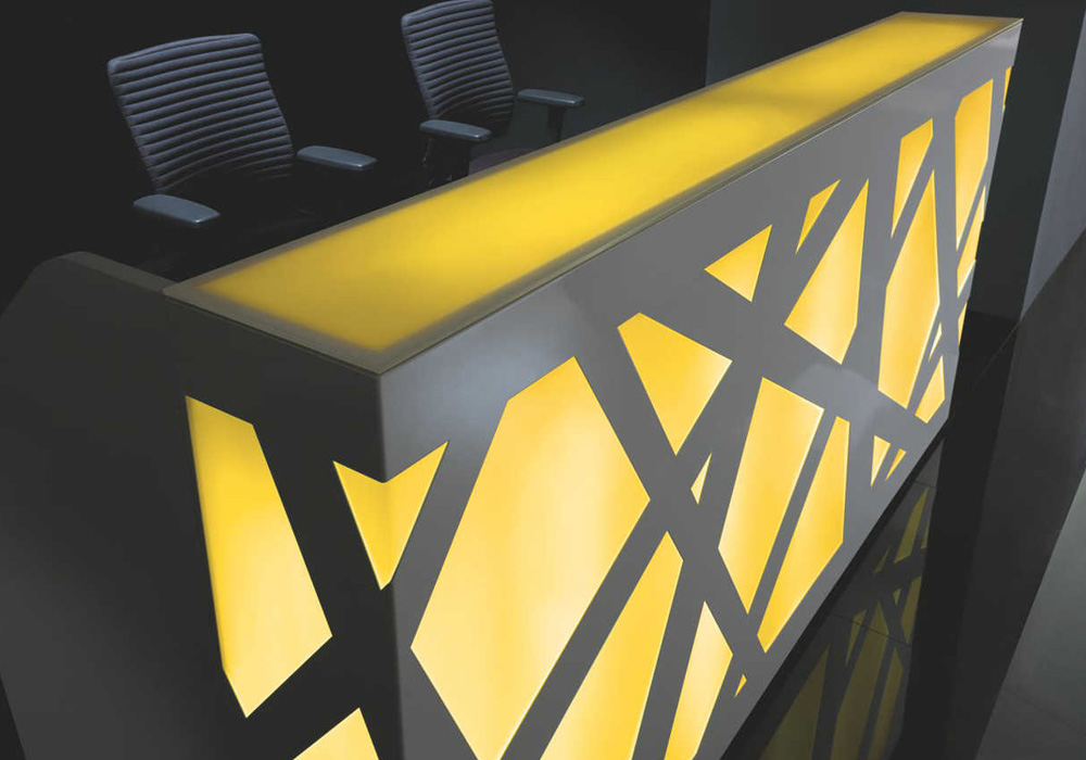 ZIG-ZAG Modular Reception Unit with adjustable LED backlit glass front 6 ZIG-ZAG Modular Reception Unit with adjustable LED backlit glass front - Image 6