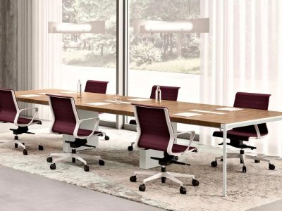 X9 Italian designed Meeting Tables, quality materials, metal, leather, wood finish