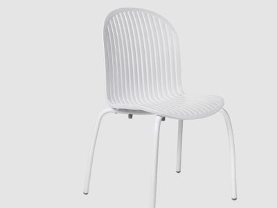 Ninfea One piece polypropylene chair without armrests,  non-slip feet Recyclable