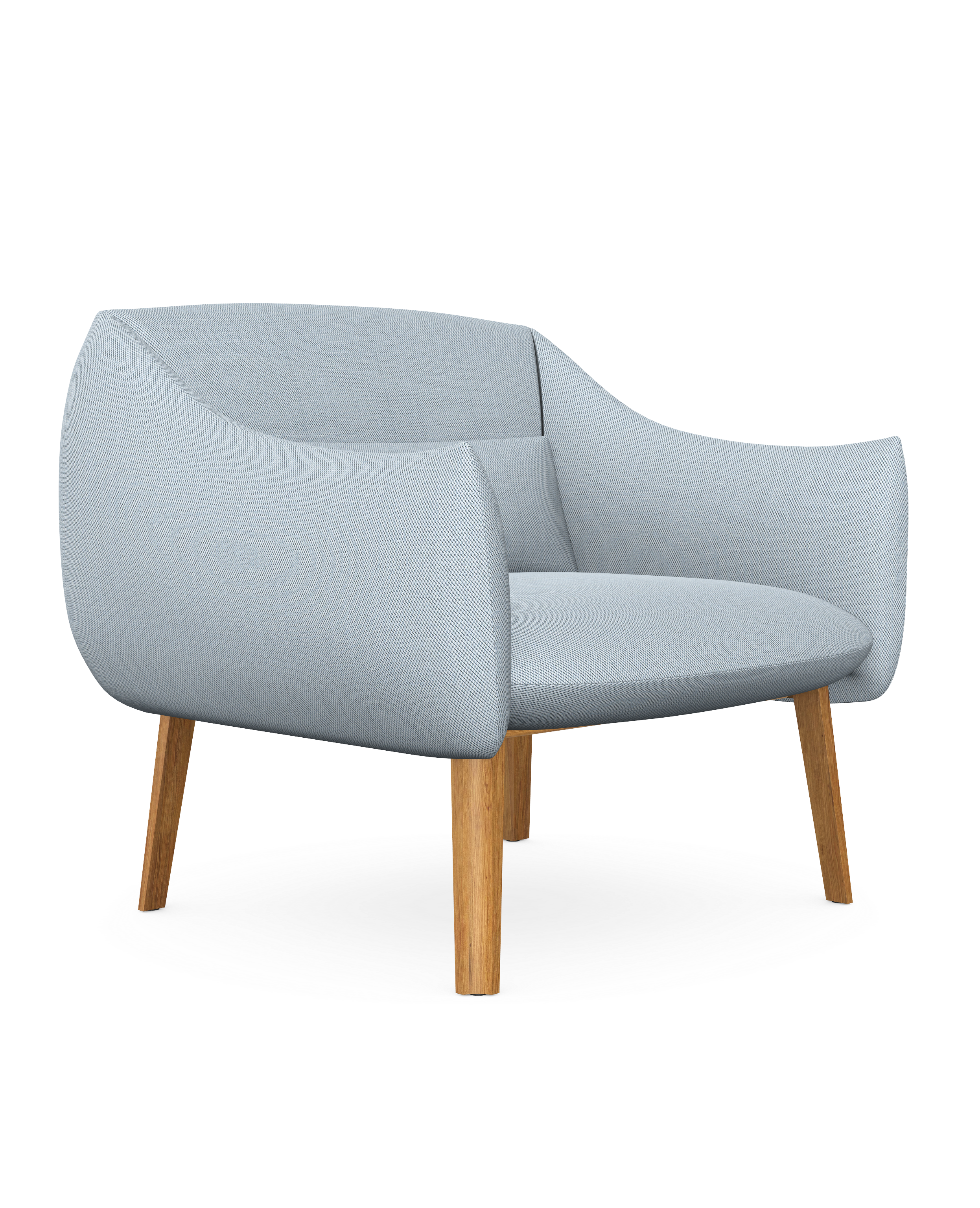 Lua Soft Cushioned Armchair With Wooden Legs 1 Lua Soft Cushioned Armchair With Wooden Legs