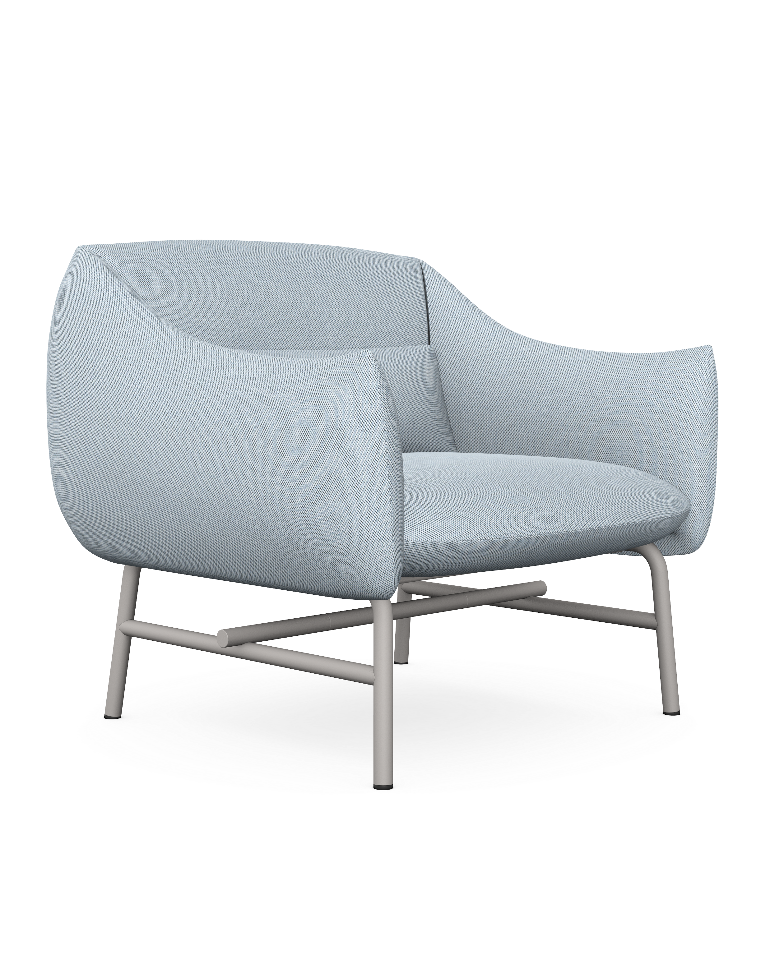Lua Soft Cushioned Armchair With Metal Legs 1 Lua Soft Cushioned Armchair With Metal Legs