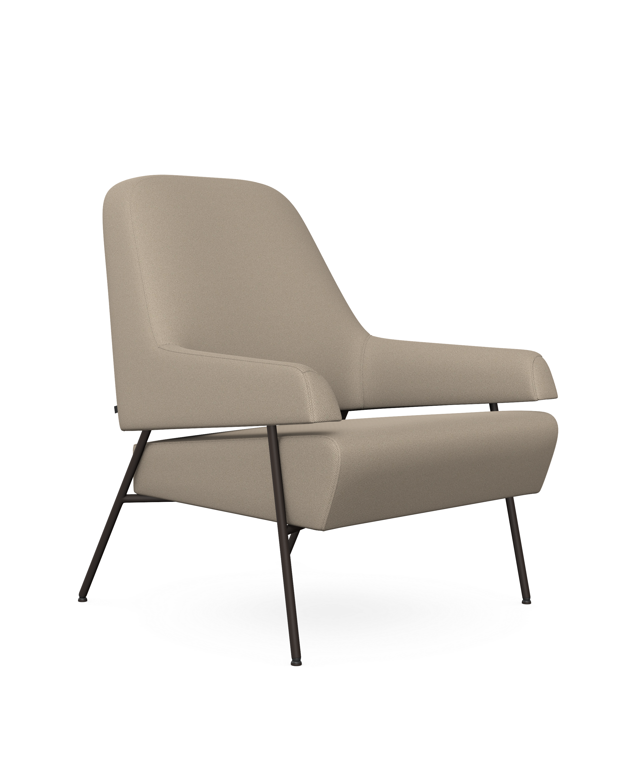 Gap Low Armchair with Metal Legs 1 Gap Low Armchair with Metal Legs