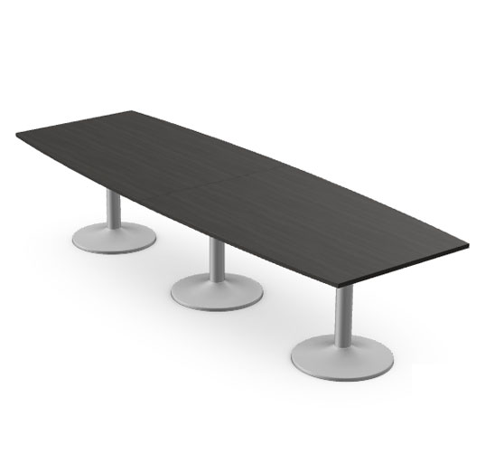 Kito Barrel Meeting Table, Triple Cylinder Leg Base - Size 3500mm x 1200mm 1 Kito-Barrel-Meeting-Table,-Triple-Cylinder-Leg