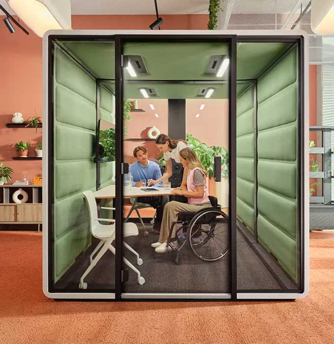 Hushfree.Access.L Fully Adapted for People with Limited Mobility 4 Acoustic Pod HushFree L Access