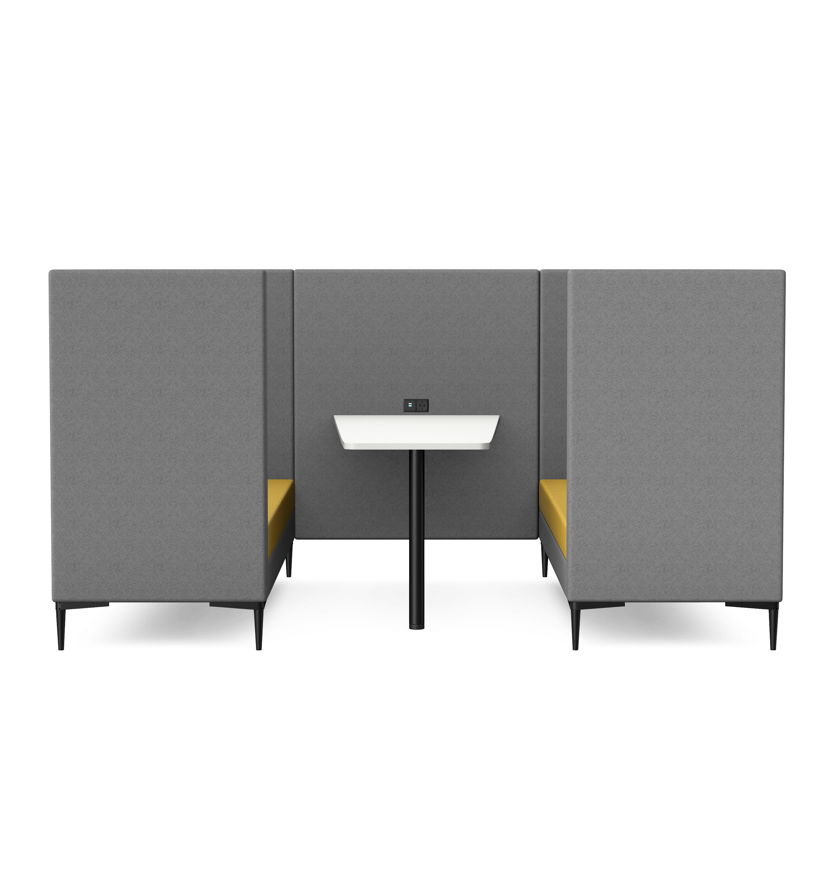 ELEMENT - Six Seat Highback Booth with Table 1 ELEMENT - Six Seat Highback Booth with Table