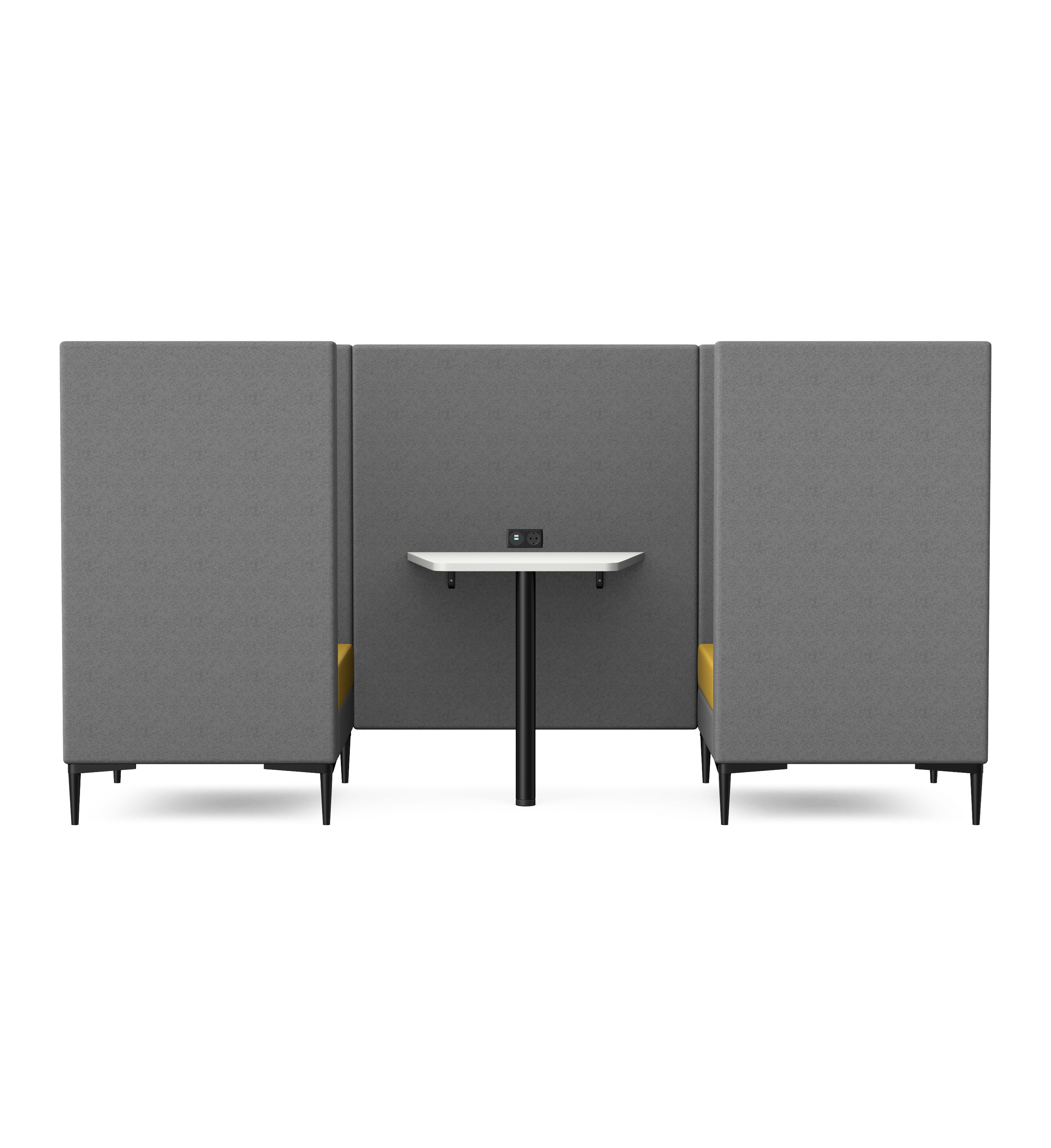 ELEMENT - Two Seat Highback Booth with Table 1 ELEMENT - Two Seat Highback Booth with Table