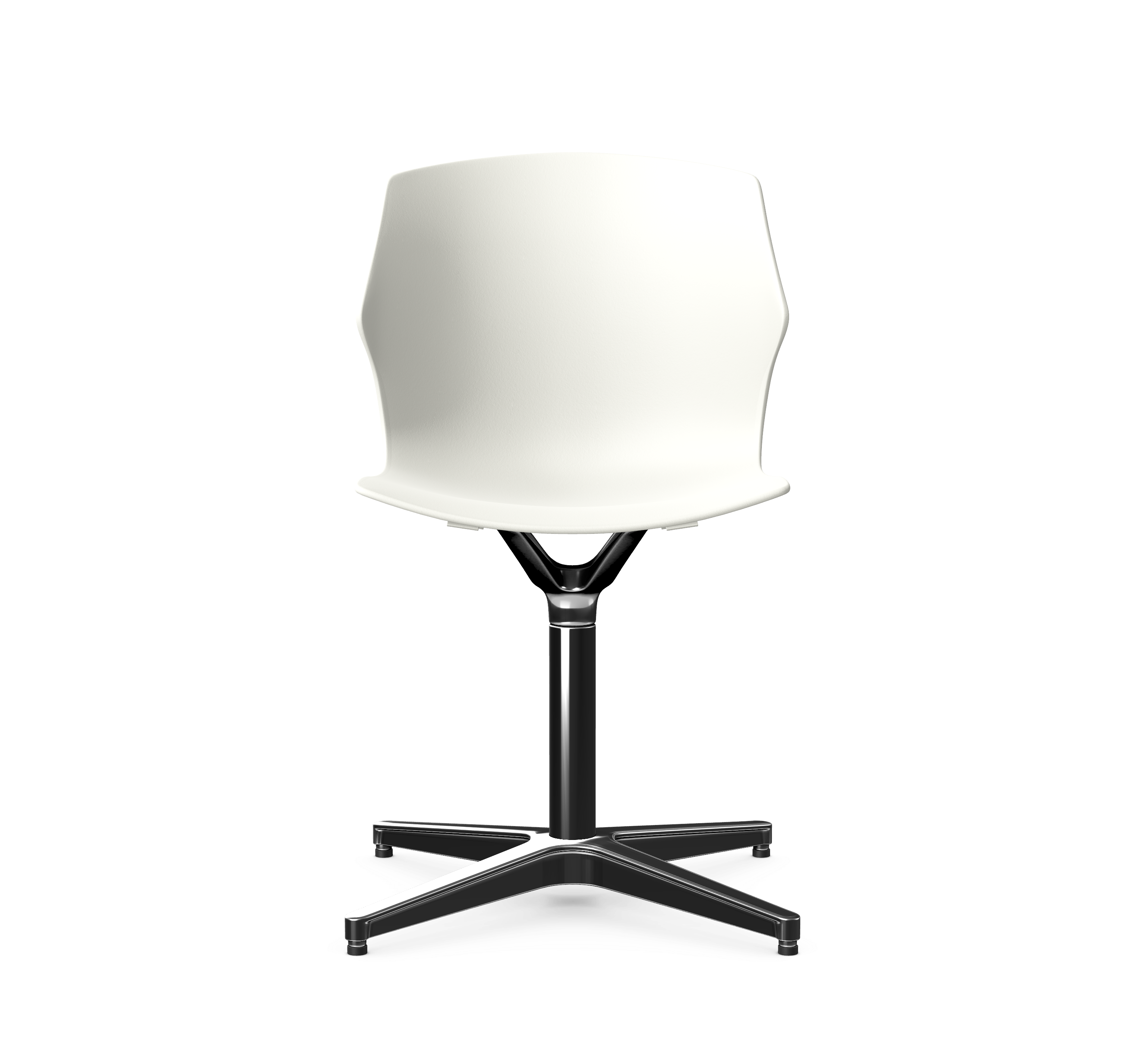 DIFFUSE Polypropylene Meeting Room Chair with 4 Star Metal Base 1 DIFFUSE Polypropylene Meeting Room Chair with 4 Star Metal Base