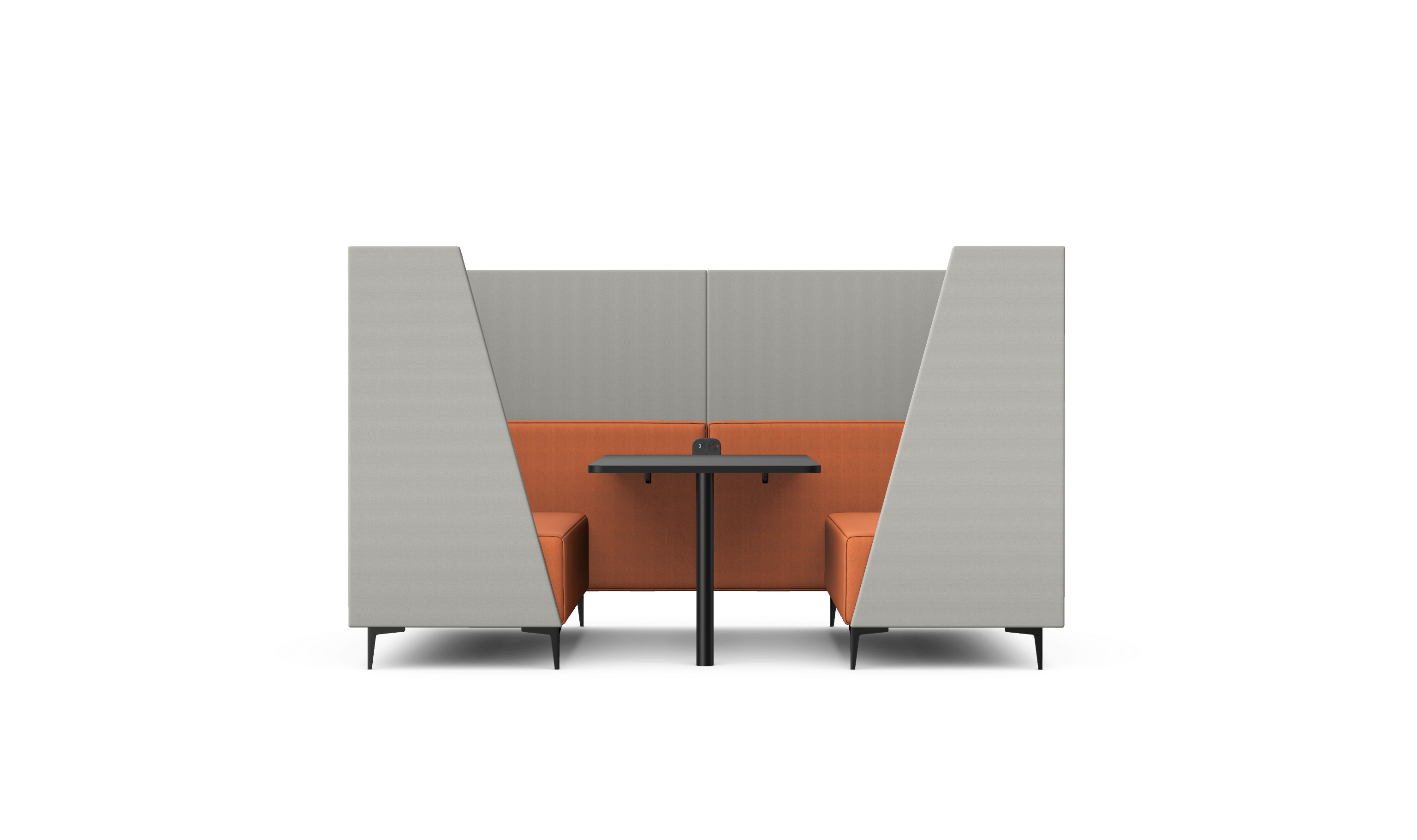 OBAN SOCIAL - Four Seat High Back Enclosed Booth With Table 1 OBAN SOCIAL - Four Seat High Back Enclosed Booth With Table
