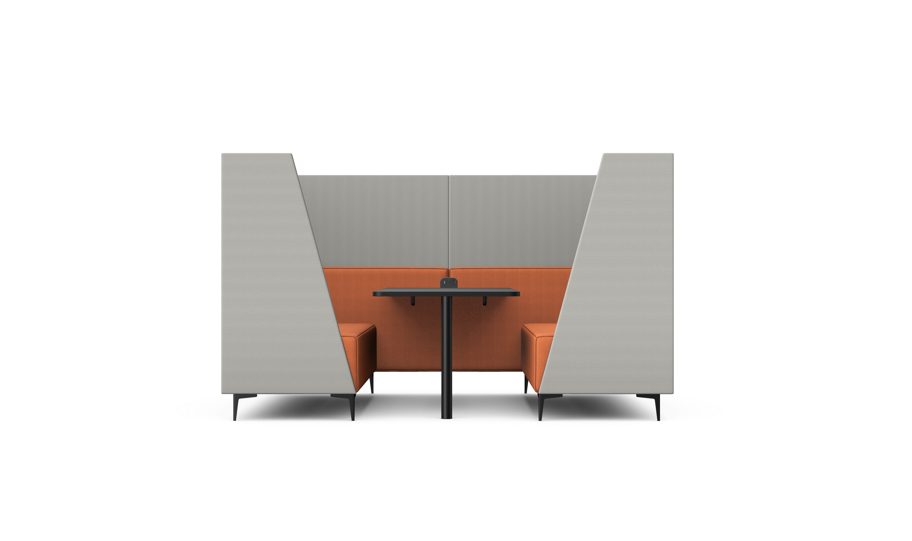 OBAN SOCIAL - Six Seat High Back Open-Ended Booth With Table 1 OBAN SOCIAL - Six Seat High Back Open-Ended Booth With Table