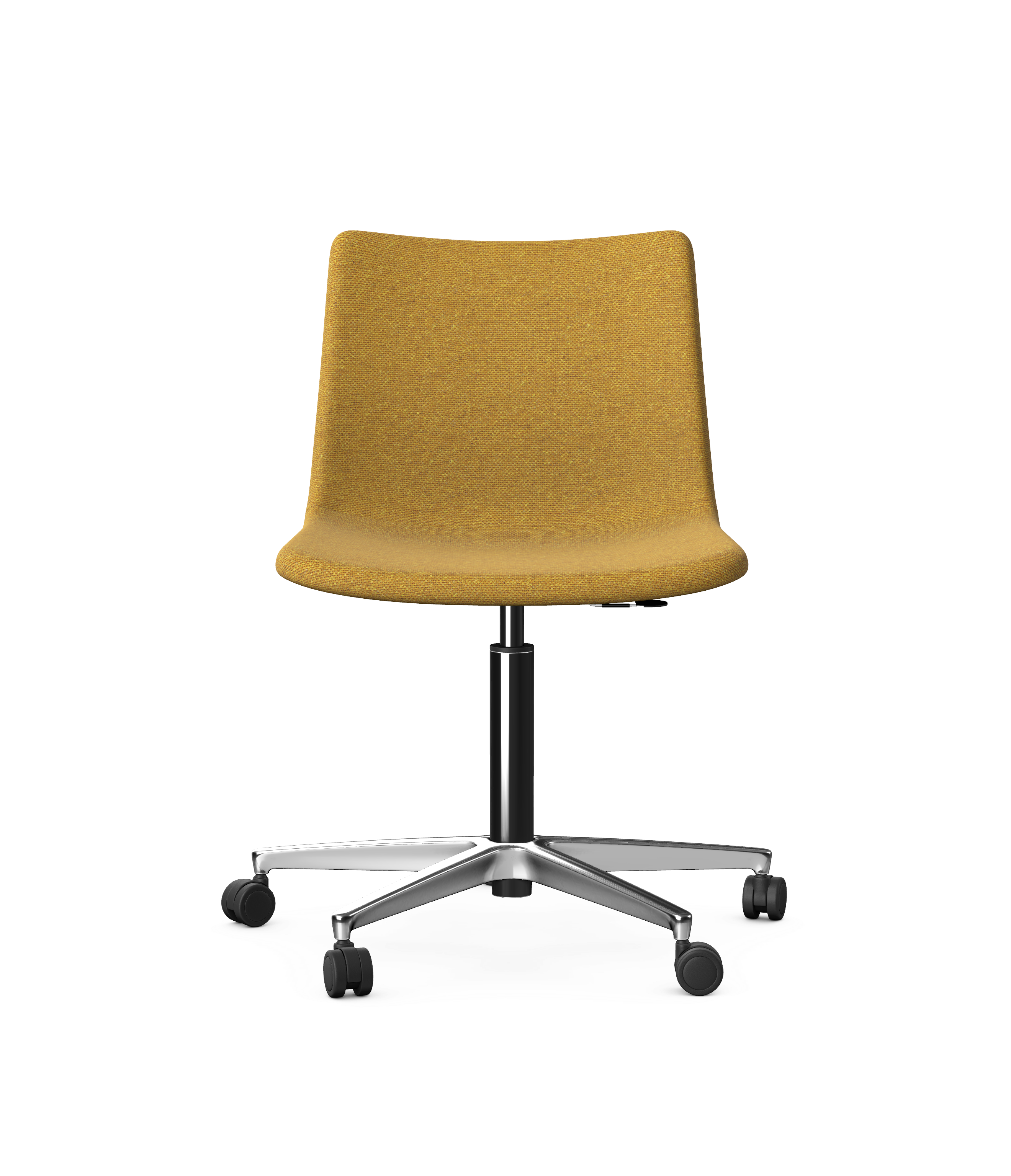 PRIME - Large Upholstered Chair with 5 Star Swivel Chrome Metal Gas Lift Base With Castors 1 PRIME - Large Upholstered Chair with 5 Star Swivel Chrome Metal Gas Lift Base With Castors