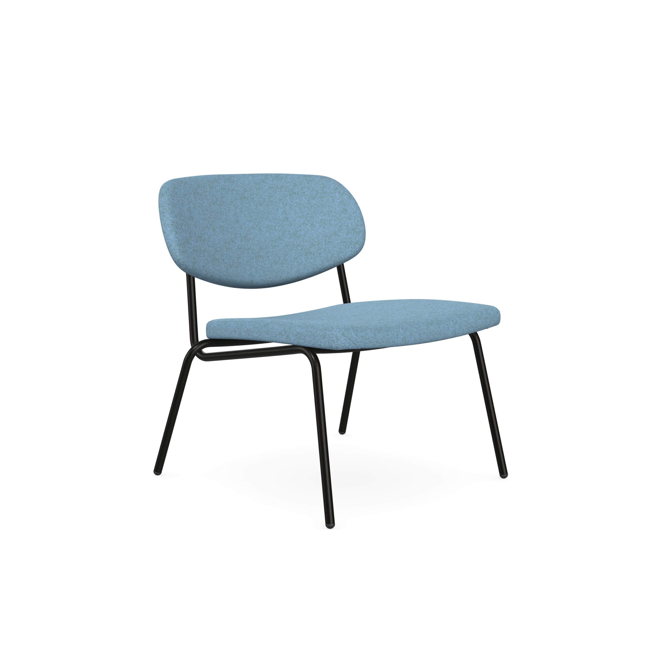 Samoo - Upholstered Low Chair With Metal Legs 1 Samoo - Upholstered Low Chair With Metal Legs