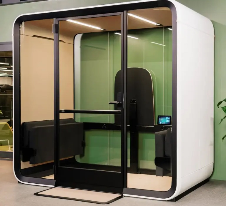 FRAMERY FOUR Soundproof Meeting Pod for 1-4 People 5 Framery Four Wheelchair accessible acoustic pod