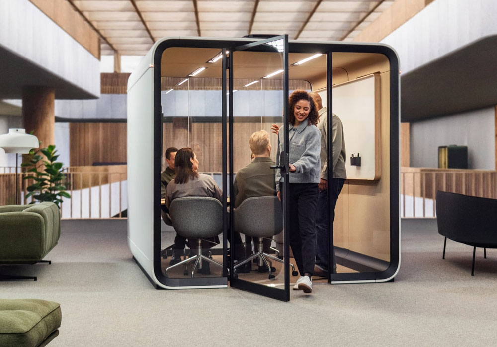 FRAMERY SIX Soundproof Meeting Room for 1-6 People 4 Framery Six Meeting Pod - Acoustic Meeting Pods