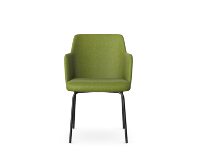 KB-NOMA-BR / 4-leg steel frame Lounge Chair