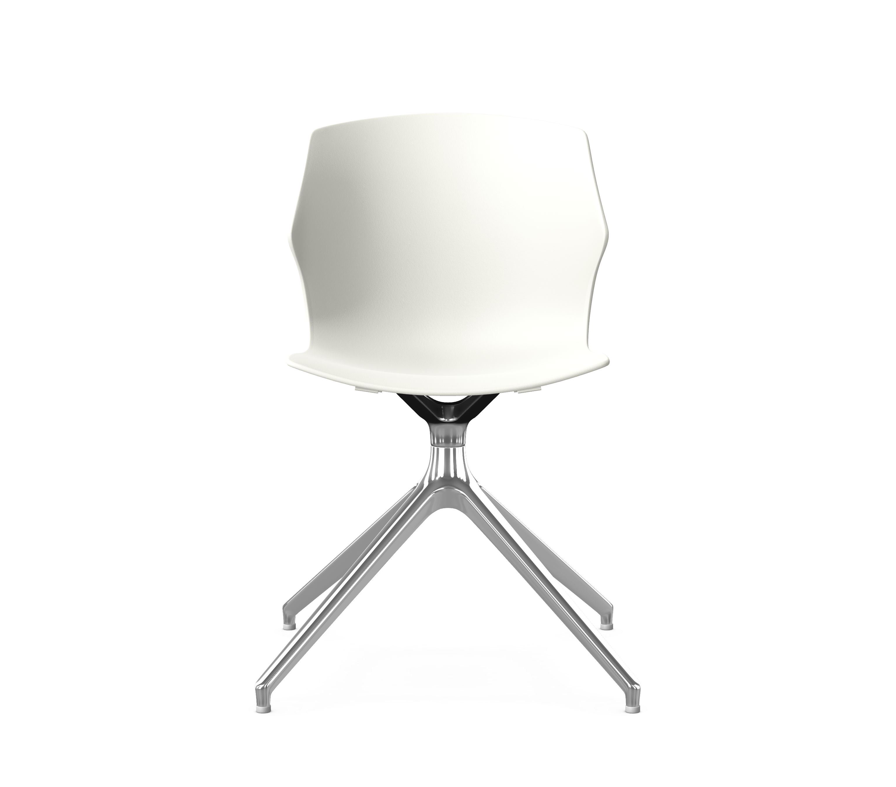DIFFUSE - Polypropylene Chair, Pyramidal Aluminium Base 1 DIFFUSE - Polypropylene Chair, Pyramidal Aluminium Base