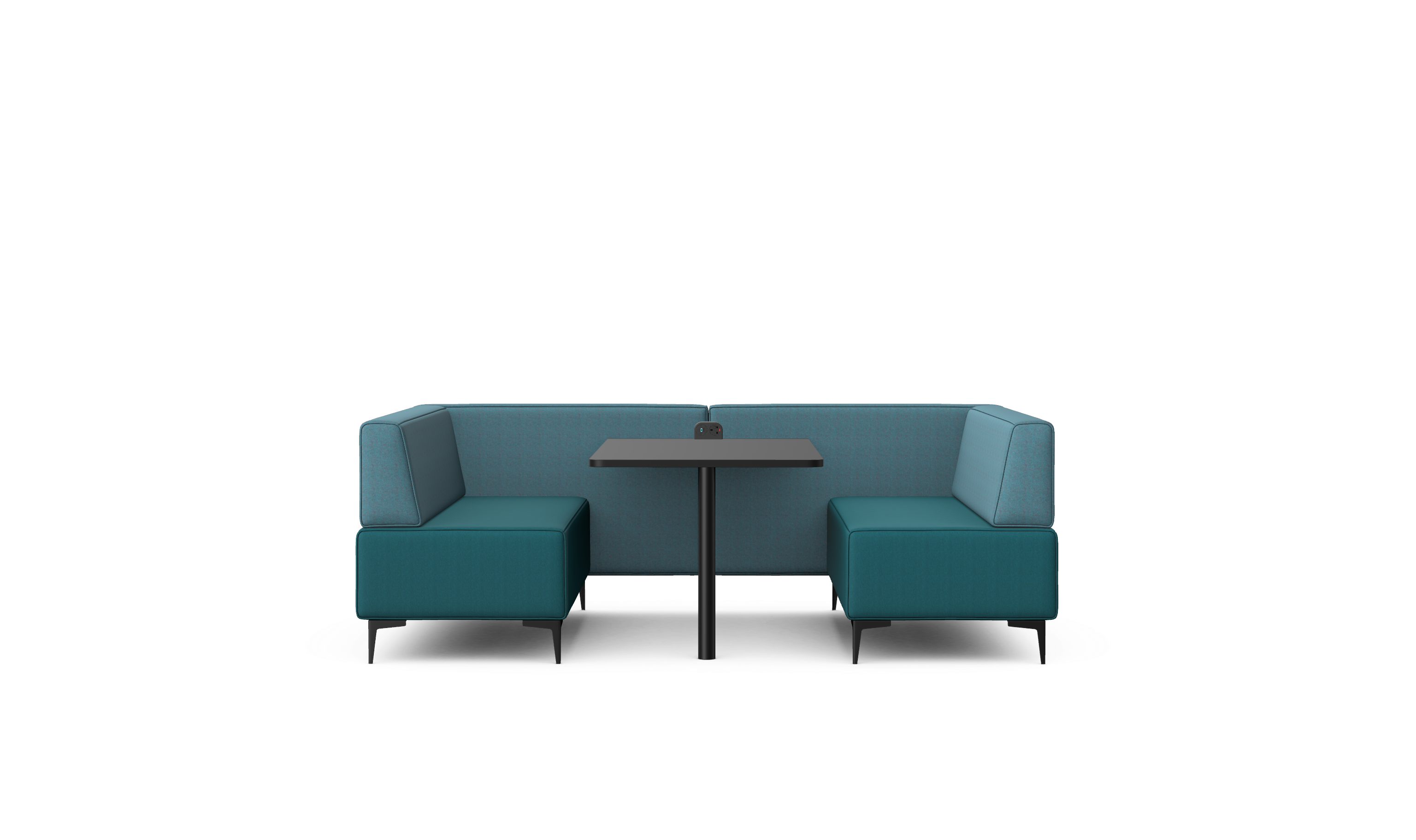 OBAN SOCIAL - Four Seat Low Back Booth With Table 1 OBAN SOCIAL - Four Seat Low Back Booth With Table