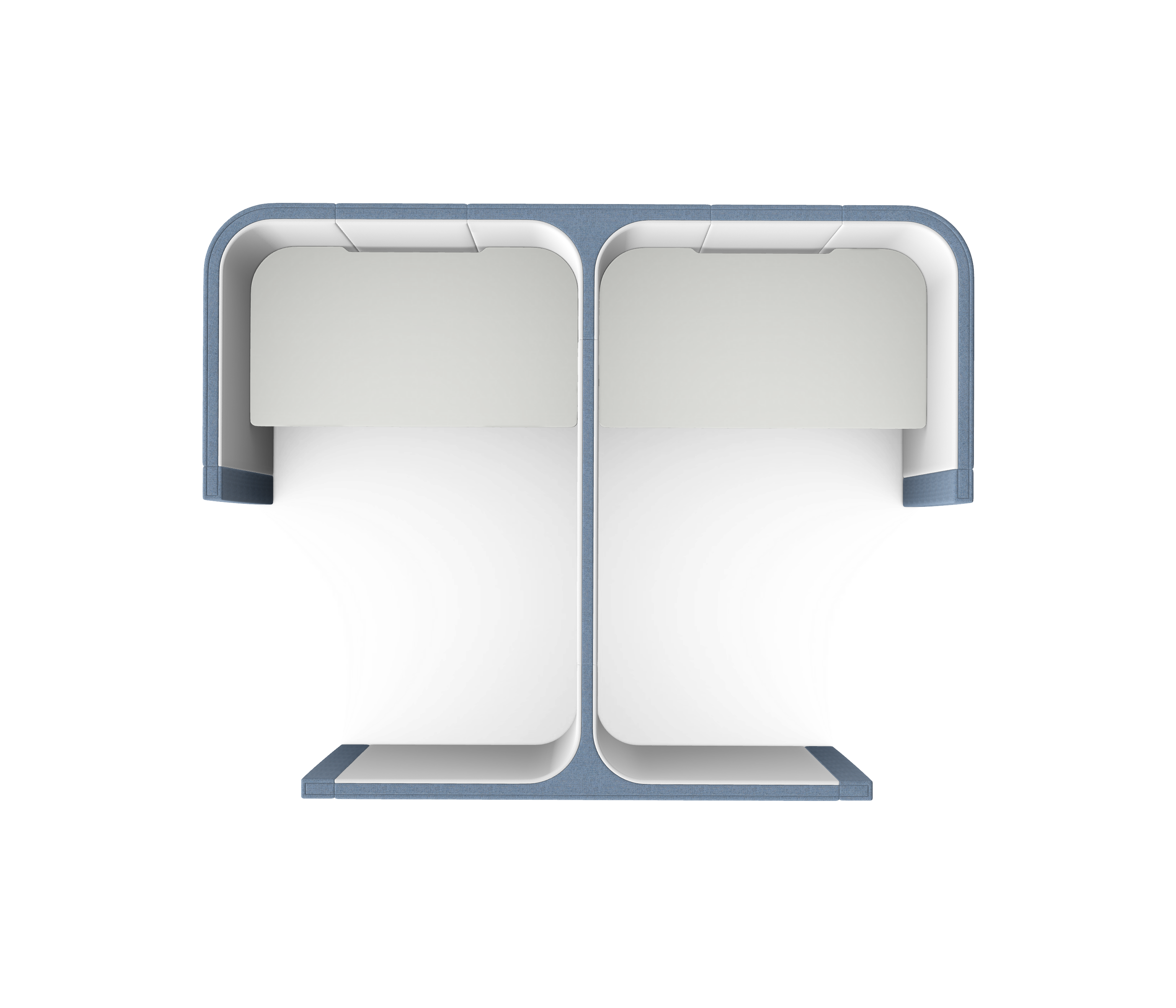 STUDIO WORK - Office Meeting Booth Configuration 1, With Desk Tops 1 STUDIO WORK - Office Meeting Booth Configuration 1, With Desk Tops