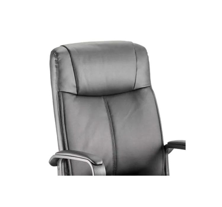 PLAZA Executive Chair with Arms Bonded Leather Black 3 plaza high back leather executive chair