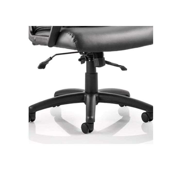PLAZA Executive Chair with Arms Bonded Leather Black 5 plaza high back leather executive chair