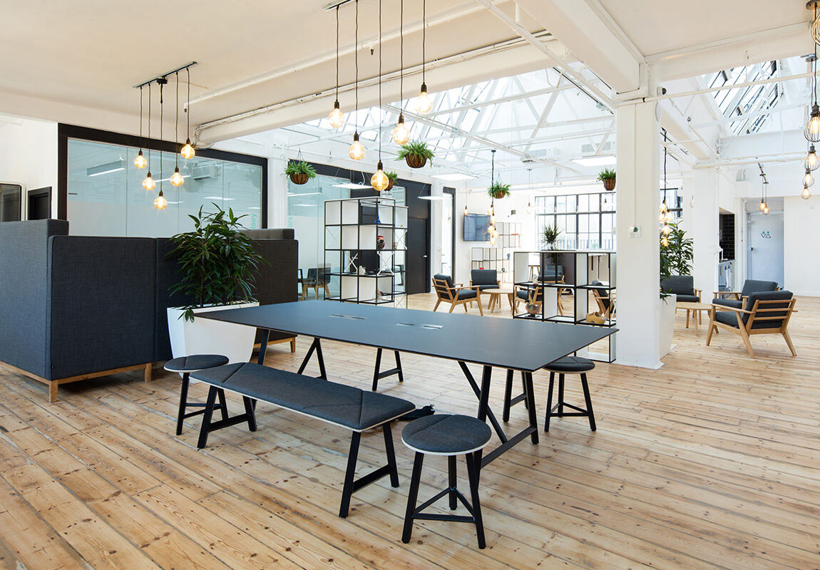 RELIC Collaboration Table, fast assembly, inset frame. Castors option for mobility. 5 Relic Collaboration office table