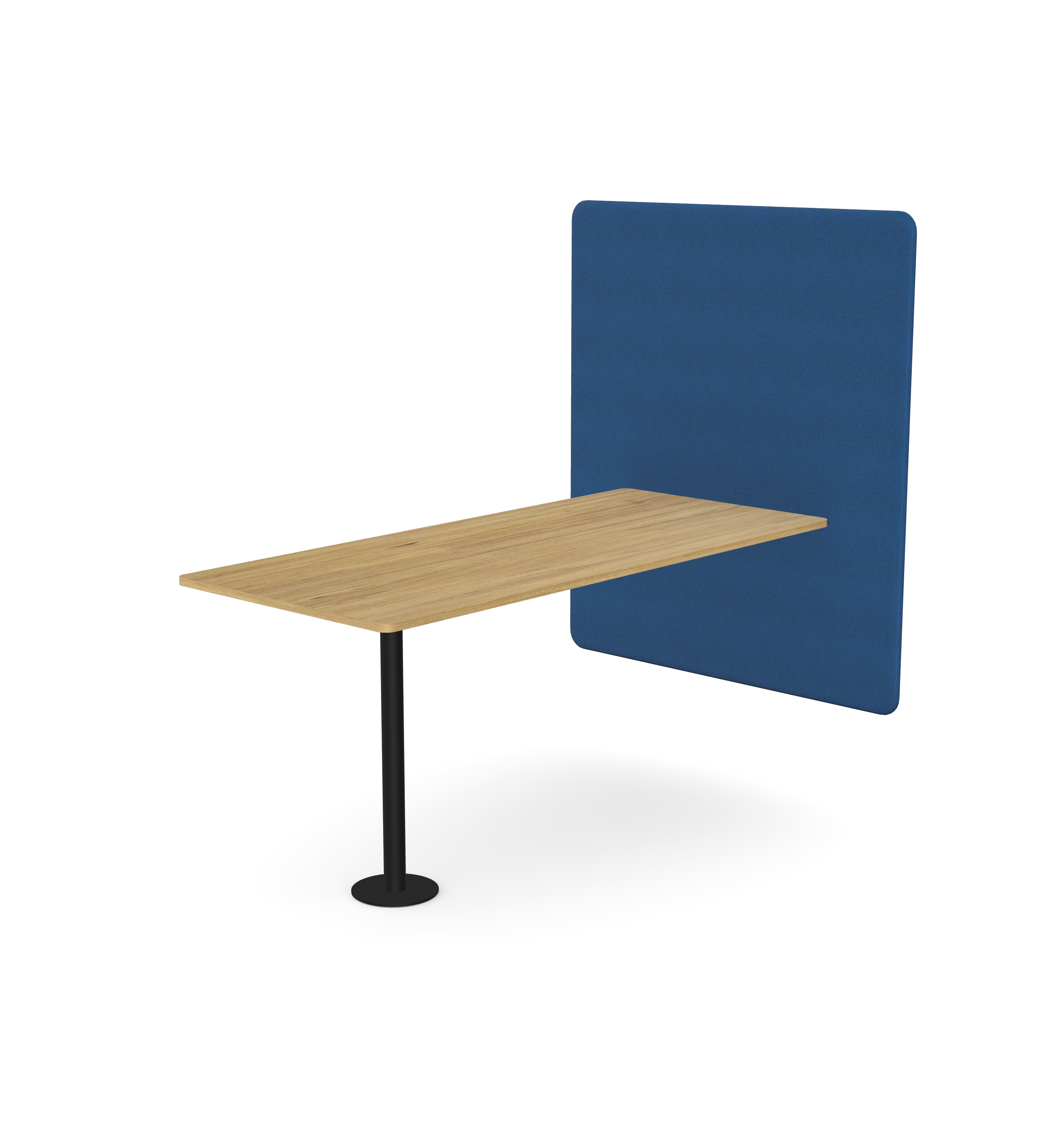 Nebula Rectangular Table with End of Desk Acoustic Screen 1 Nebula Rectangular Table with End of Desk Acoustic Screen