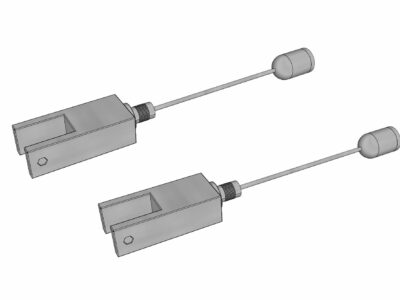 KOALA - Concrete Ceiling Set of 2, works with 12mm workspace dividers and concrete ceiling