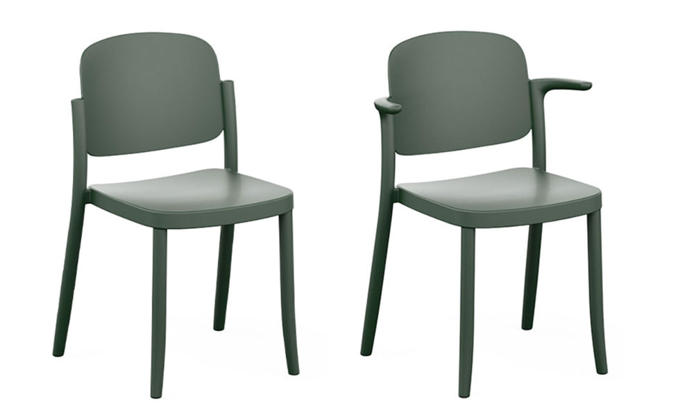 LINE One-Piece Shell Chairs for Outdoors and Indoors. Modern Bistro Chic. 1 LINE Modern Bistro Chair outdoors and indoors