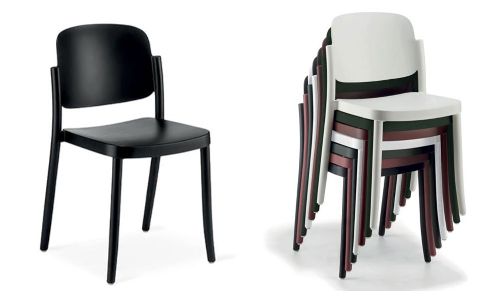 LINE One-Piece Shell Chairs for Outdoors and Indoors. Modern Bistro Chic. 3 LINE Modern Bistro Chair outdoors and indoors