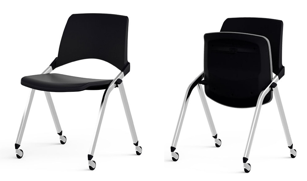 EMI - Multipurpose Chairs, with or without Castors 2 Emi Flip Top Training Room Tables