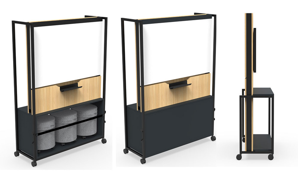 MARTIN Multimedia, Whiteboard and Storage Cupboard in One 4 EOL Martin Multimedia Office Solution