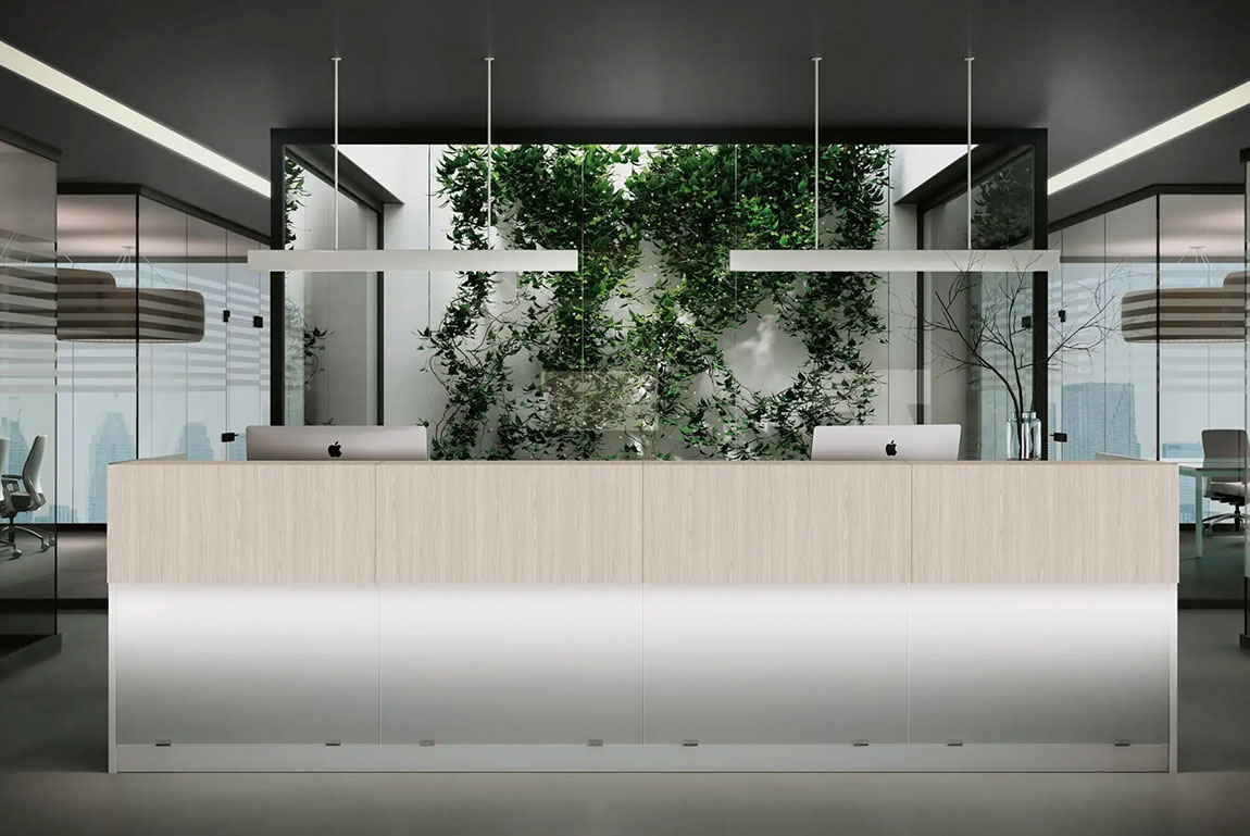 LODGE Impressive Modular Reception Units, Italian Design 1 Lodge Reception Desk