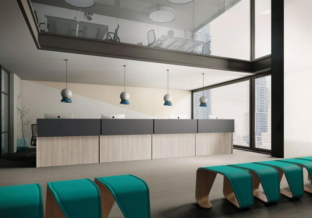 LODGE Impressive Modular Reception Units, Italian Design 7 Lodge Reception Desk