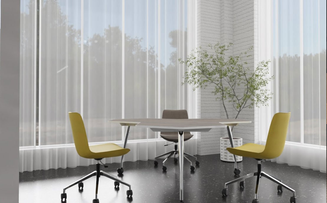 SIRIO Mobile Tables, with Geometric Tops 4 Sirio Mobile Geometric Meeting Tables