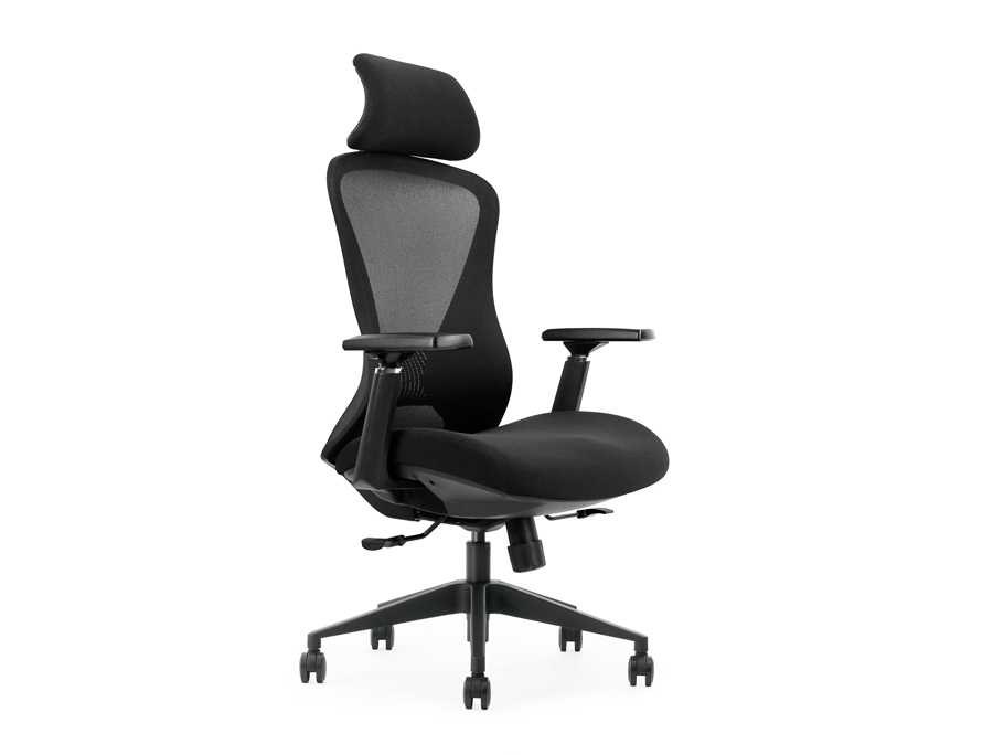 BARIUM - Ergonomic Office Chair. Unique 8-Shaped Mesh Backrest for Adaptive Support. 1 Barium Ergonomic Mesh Office Chair. 8-Shaped Backrest Structure