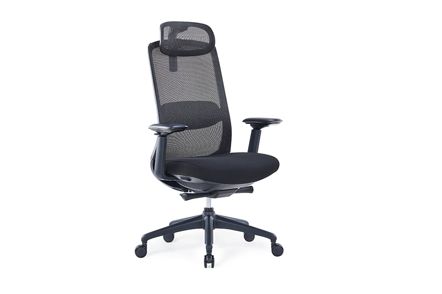 BRASS - Ergonomic Office Chair with Headrest. Multiple Adjustable Features. 1 Brass Ergonomic Office Chair