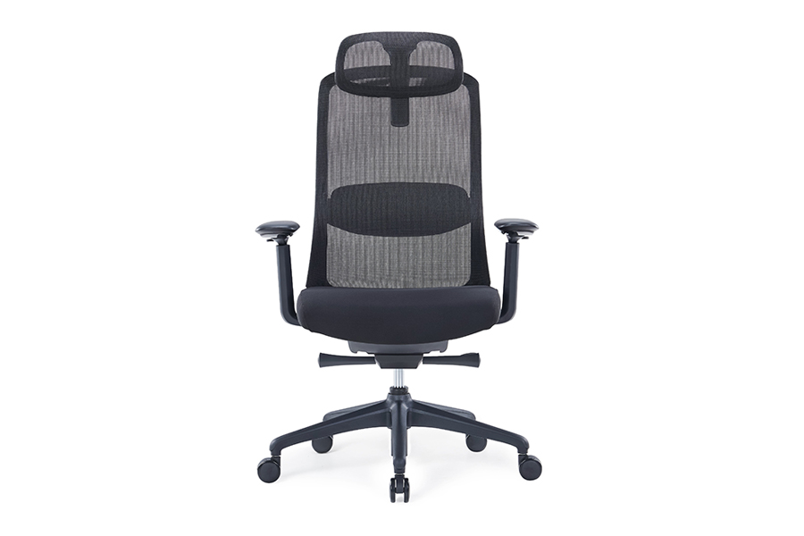 BRASS - Ergonomic Office Chair with Headrest. Multiple Adjustable Features. 4 Brass Ergonomic Office Chair