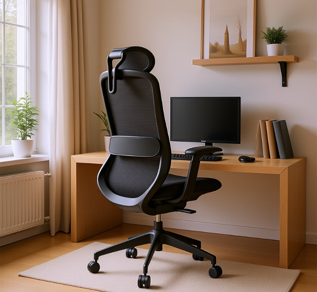 ERBI - Task Operator Mesh Office Chair. Combining Ergonomic Functionality with Everyday Usability. 3 Erbi Task Operator Office Mesh Chair with Headrest