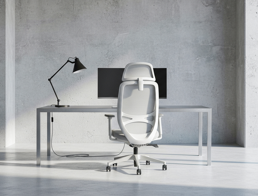 NOBRIUM - Ergonomic Office Chair. Double-backrest Design Adapting to Spine. Grey. 4 Nobrium Ergonomic Mesh Office Chair. Double Backrest Structure.