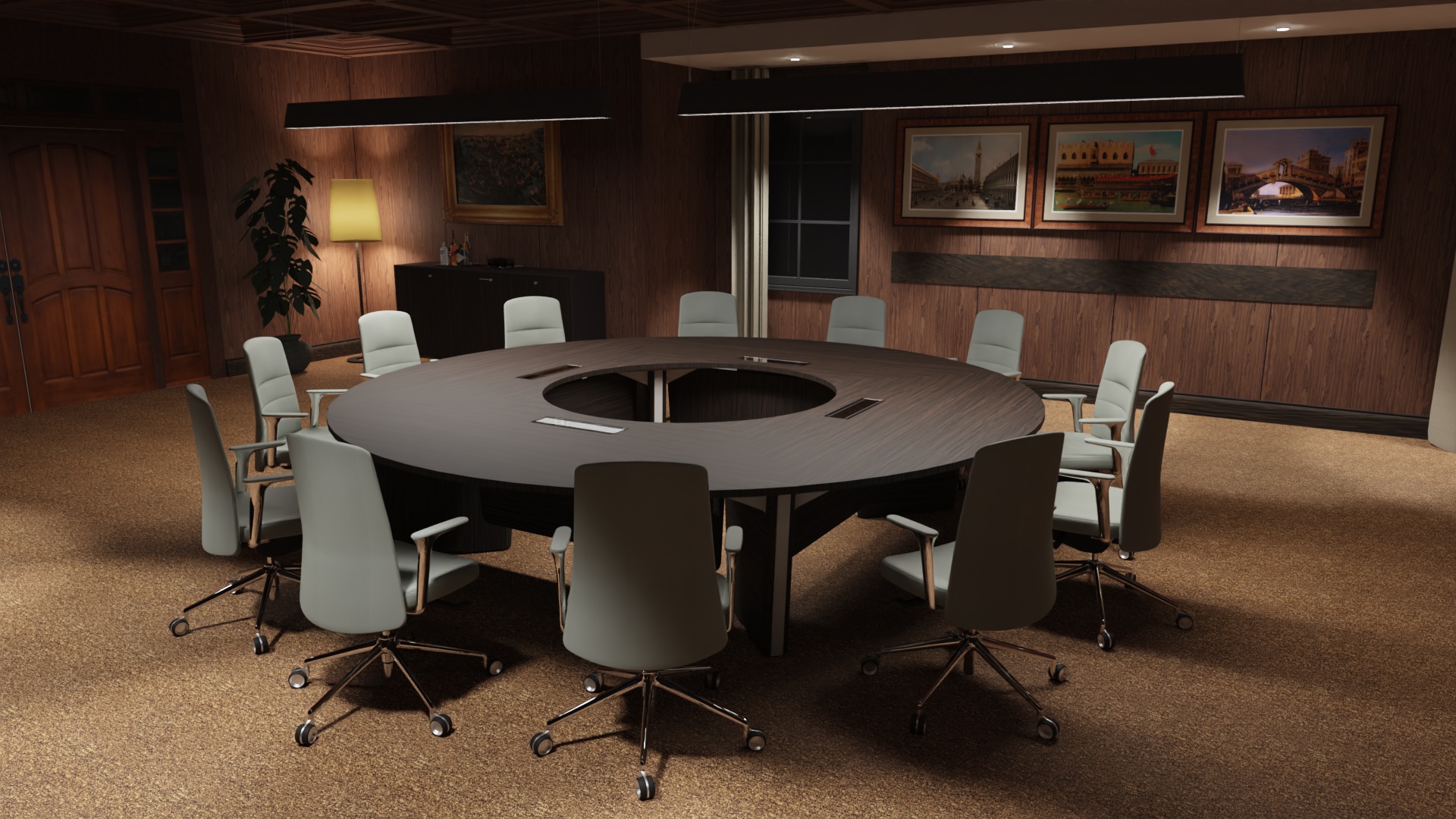 BESPOKE HIGH-END BOARDROOM TABLES - Variety of Shapes and Sizes. Made to any Specific Order. 2 Bespoke boardroom table, high quality Italian designed. X10 circular shaped meeting table