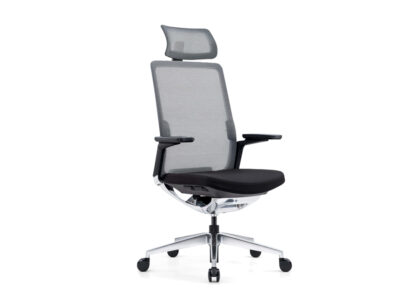 Silver Executive Ergonomic Mesh Office Chair