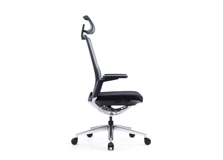 SILVER – Executive Ergonomic Office Chair. Sophisticated Appearance with High-End Ergonomic Engineering. 4 Silver Executive Ergonomic Mesh Office Chair