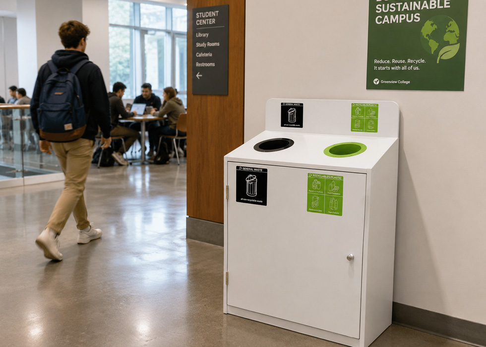 TUCANA 2-WAY Recycling Station 1 Paragon Tucana Recycling Bin Station