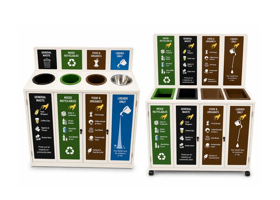 TUCANA 2-WAY Recycling Station 3 Tucana-Recycling-Bins combined
