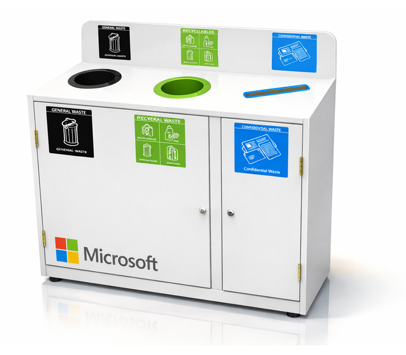 TUCANA 3-WAY Recycling Station 2 Paragon Tucana Recycling Bin Station