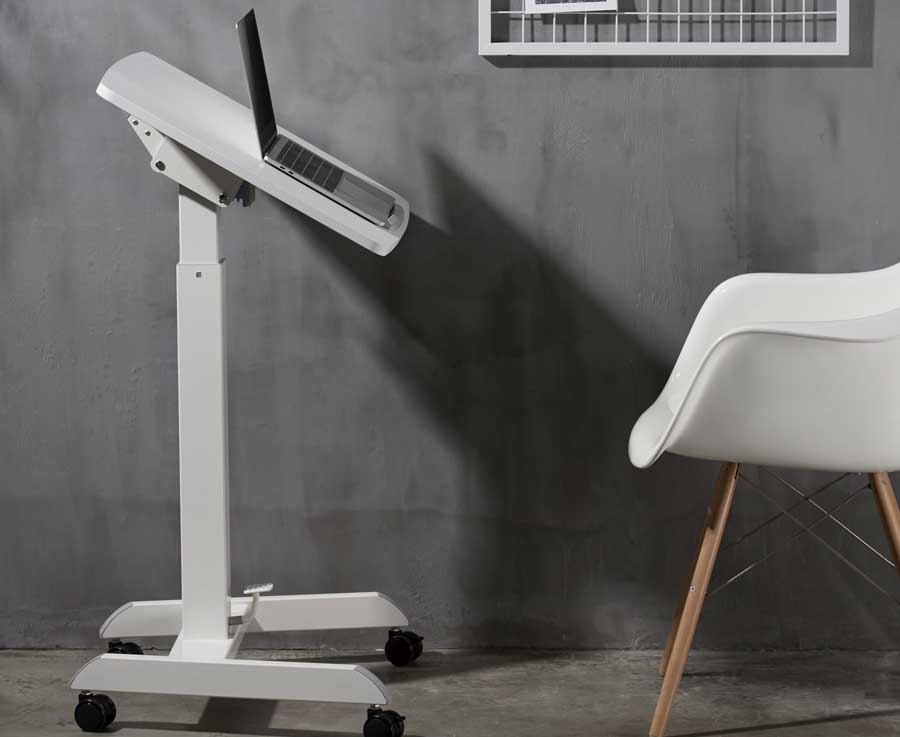 AURA PLUS – Gas Sit-Stand Laptop Desk / Lectern, with Tilt Table-Top 6 Aura-Plus Lectern Laptop Tilting Desk