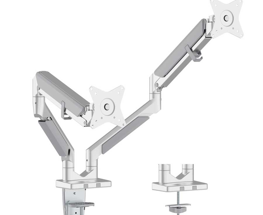NOVARA – Dual Gas Monitor Arms. Premium Monitor Mounting Solution. 3 Novara Dual Gas Monitor Arm