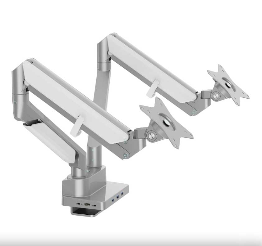 NOVARA PRO – Dual Gas Monitor Arms. Built‑in One‑Cable‑for‑All dock. 3 Novara Pro Dual Gas Monitor Arms