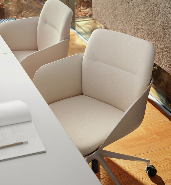 SENDA - Upholstered Meeting Swivel Chair with Height Adjustment 4 SENDA - Upholstered Meeting Swivel Chair with Height Adjustment - Image 4